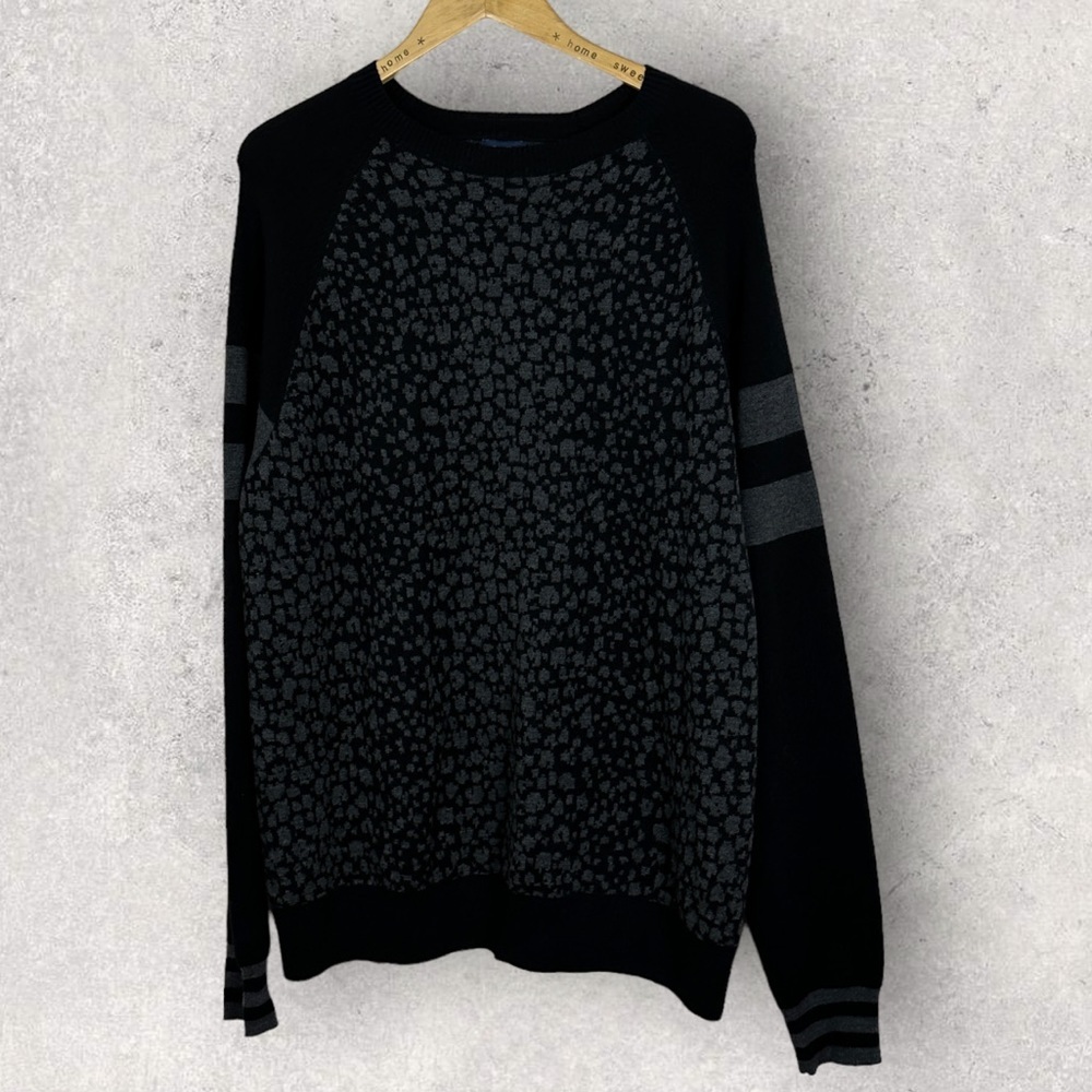 New Goodman Brand Game Day Extra Fine Merino Wool Knit Crew Neck Sweater Size Xl
